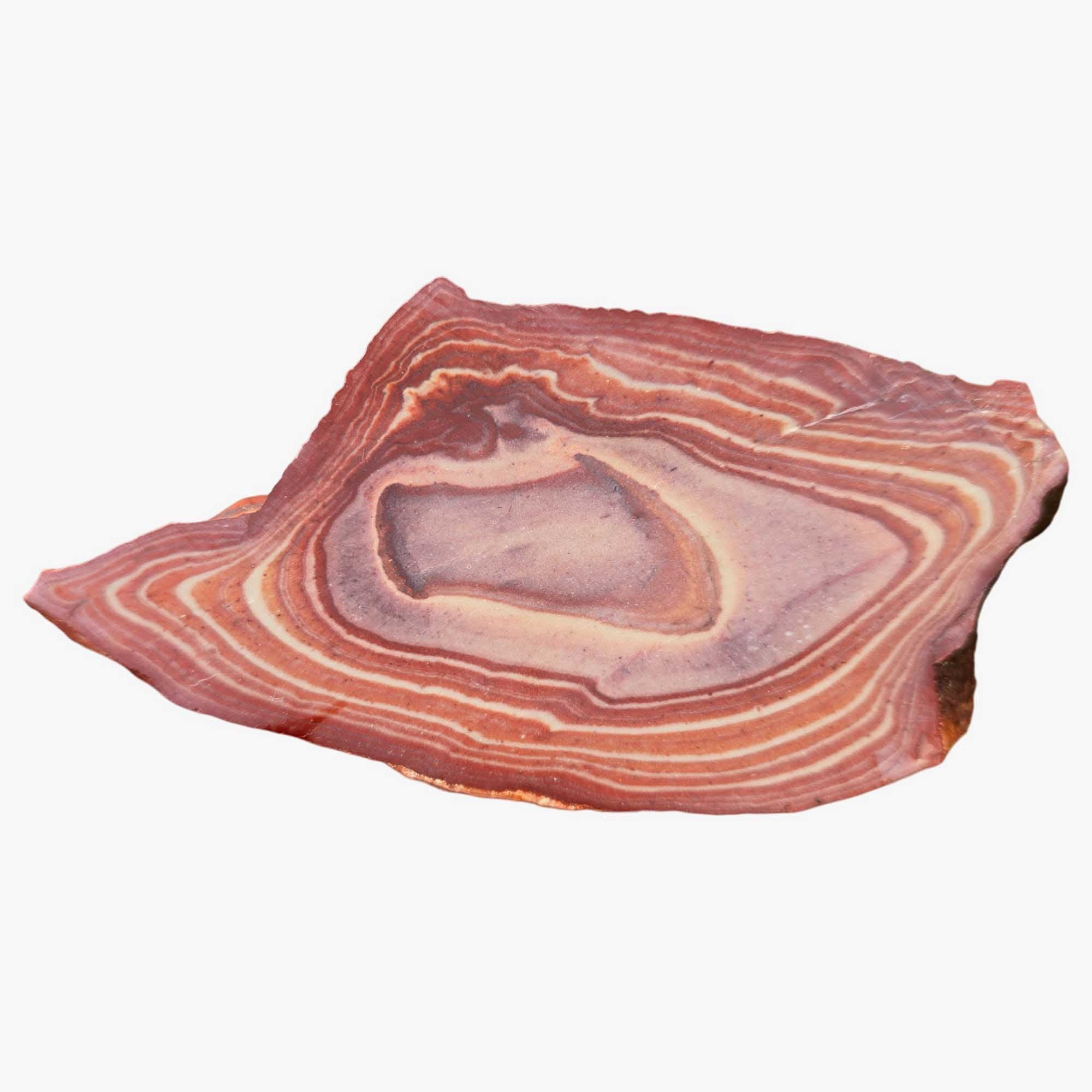 Wonderstone Slab – Bright Red Bullseye Pattern – Classic Wavy Formation