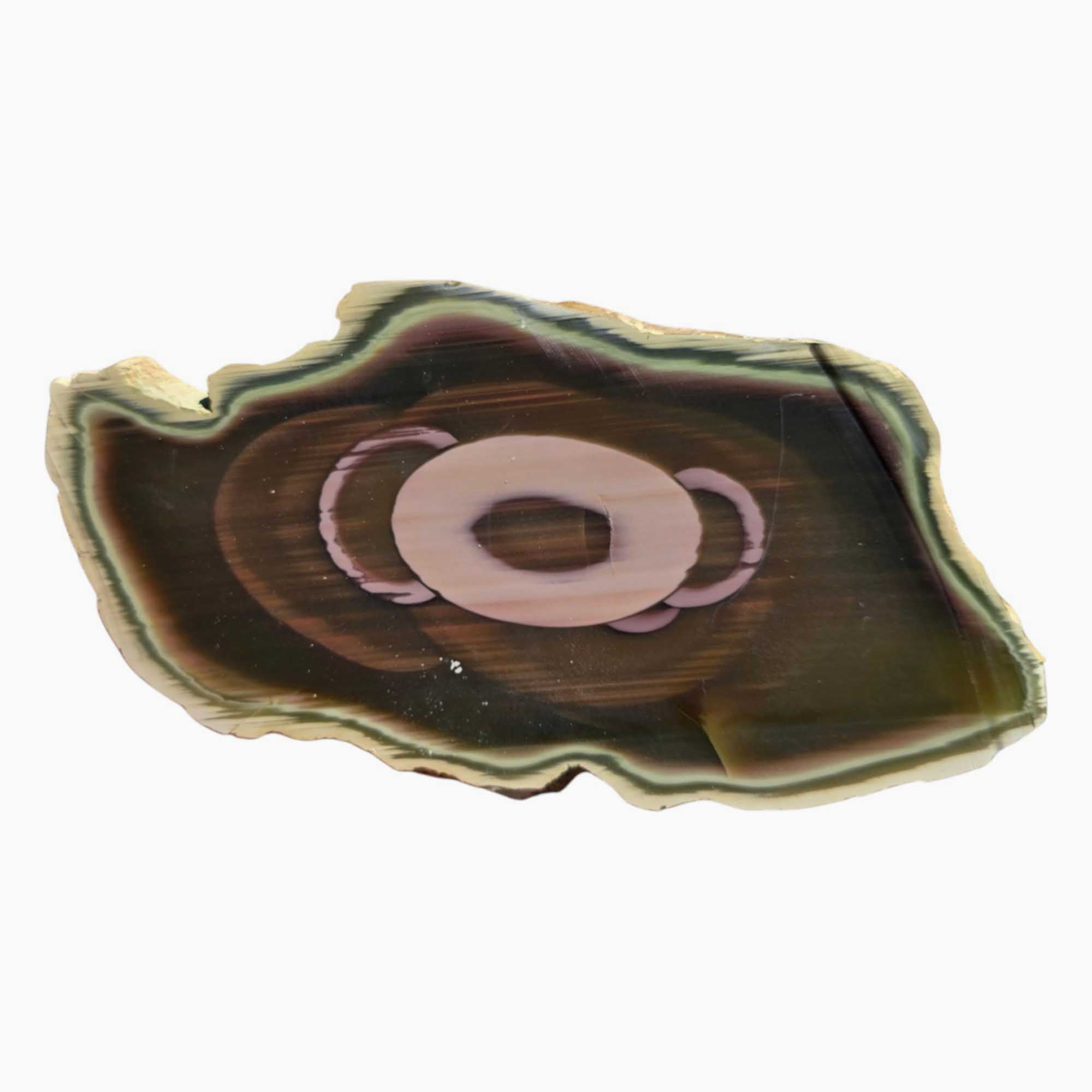 Translucent Royal Imperial Jasper Slab – Rare Backlit Orb Pattern