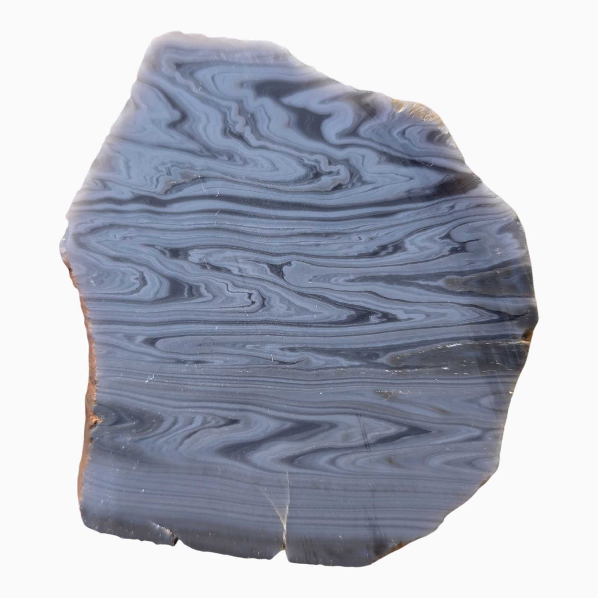 Damascus Obsidian Slab Dry – Grey Zigzag Pattern Davis Creek! #3686-4