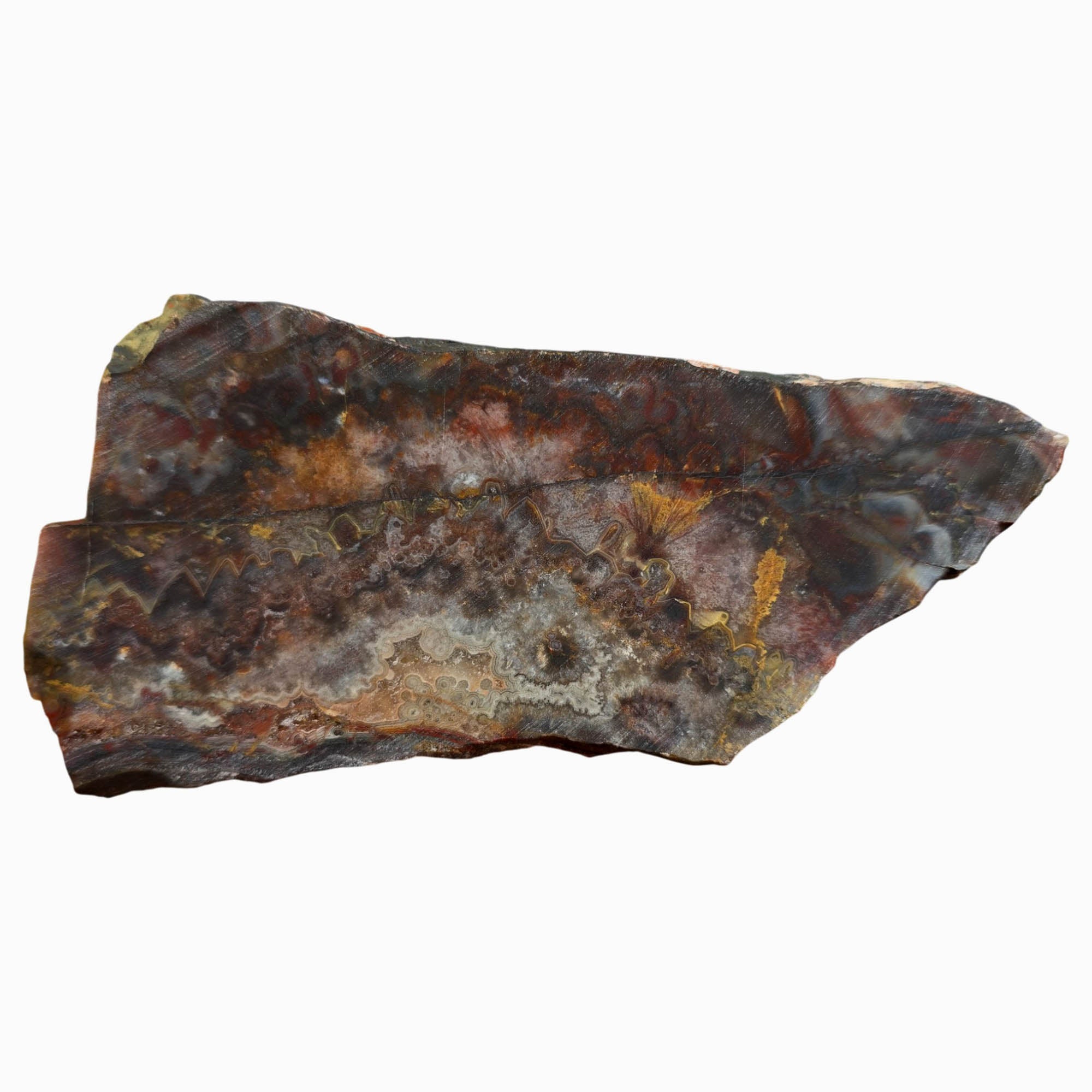 Sarape Jasper Slab Dry – Wild Lace Sharp Zigzags Old Stock Mexico #3764-Photo6