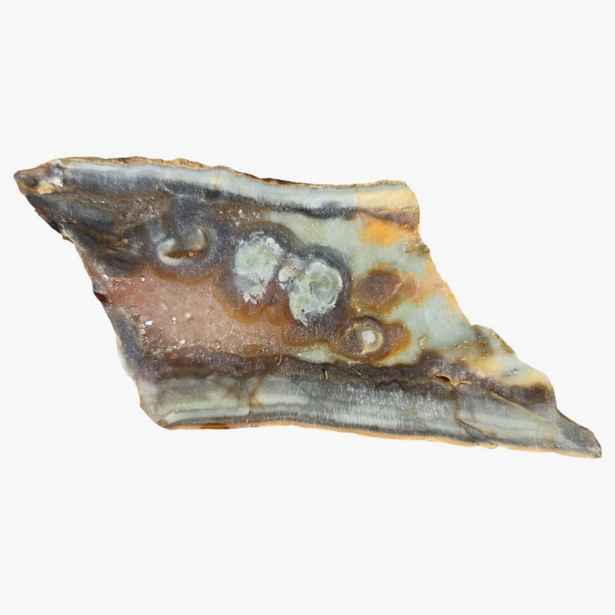 Tahoma Agate Slab Rare Old Stock Seam Agate with Quartz Pseudopoints