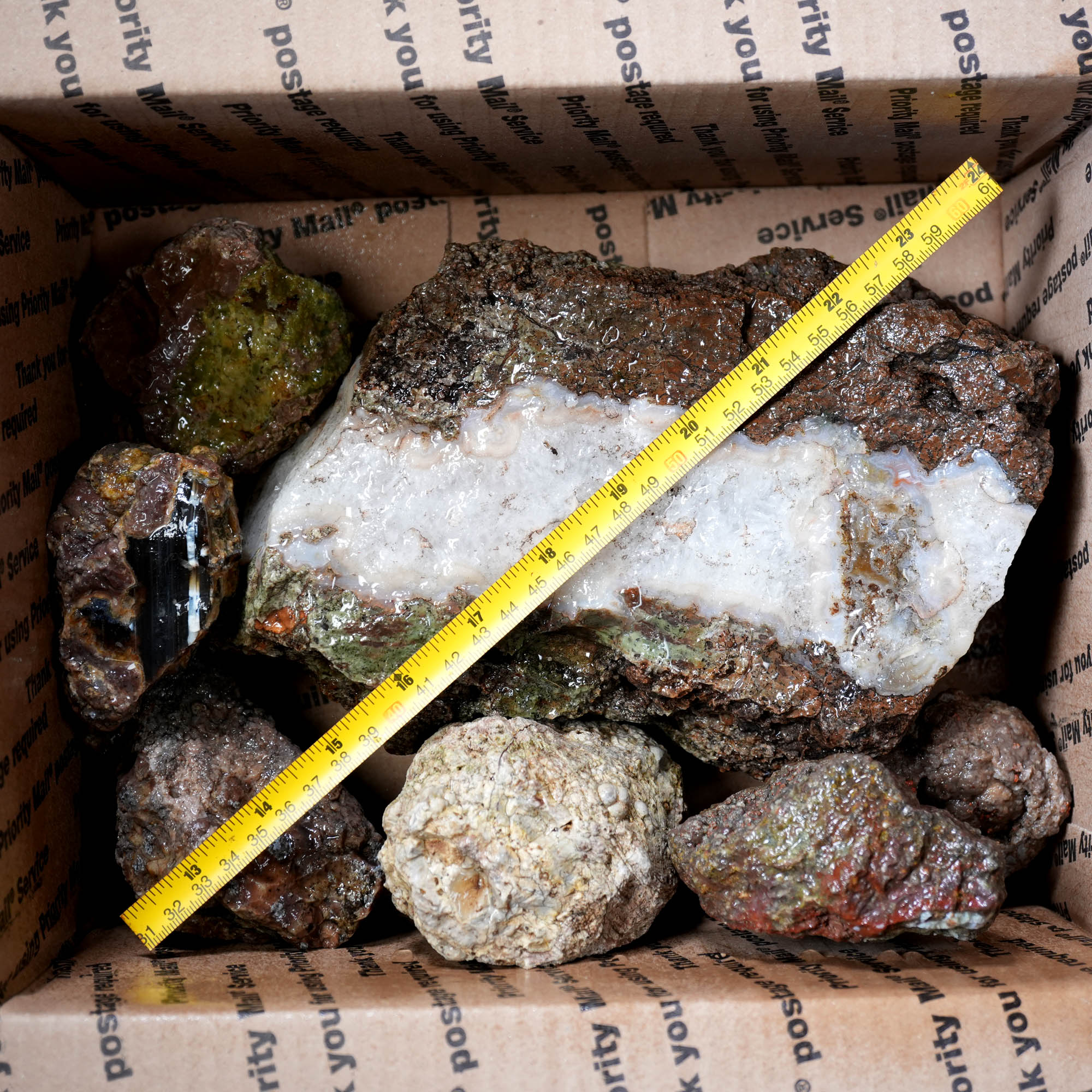 Mix Old Stock Oregon Thundereggs Rough - Rare Priday Plume Potential #F374-Photo8
