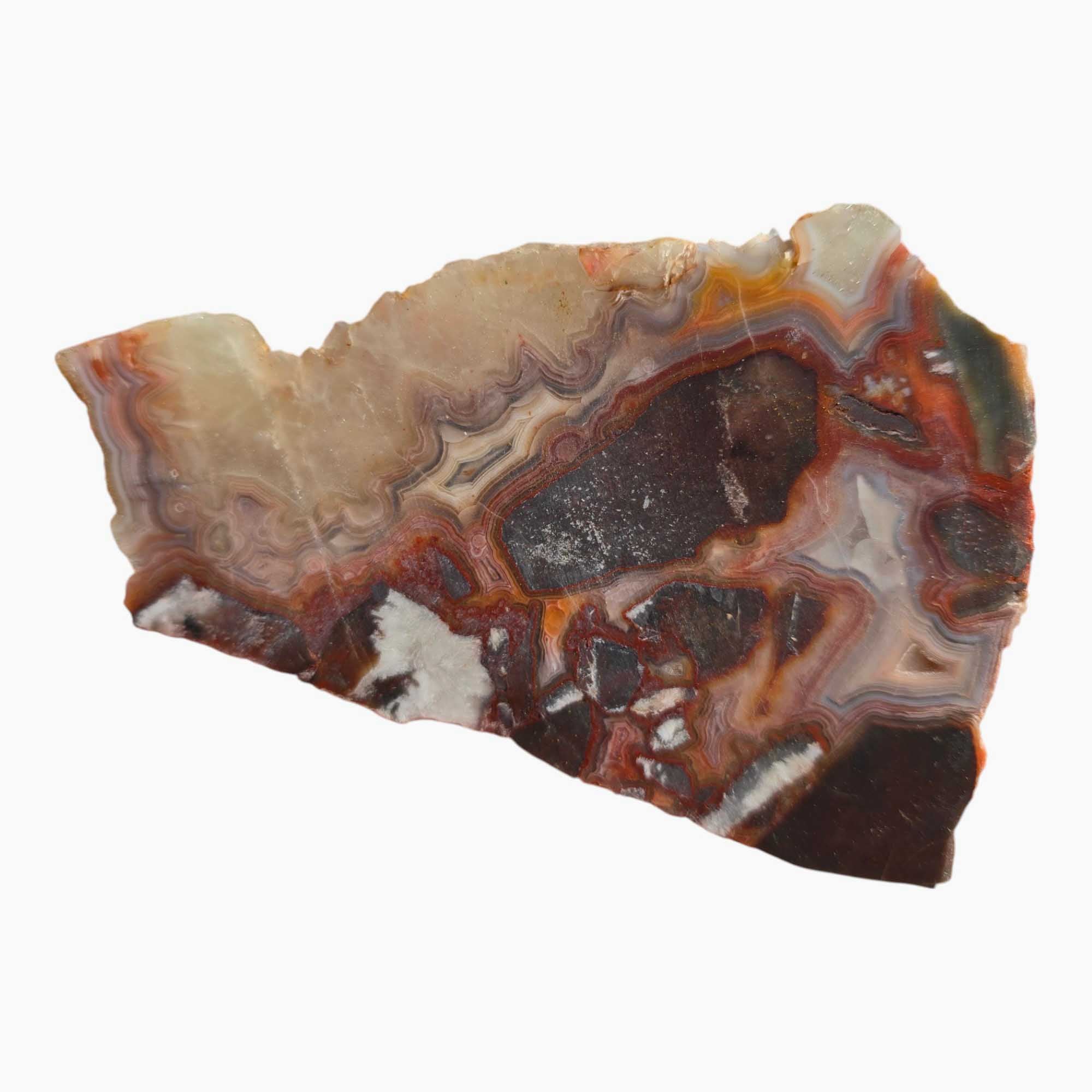 Crazy Lace Agate Slab Lapidary Stone Slice Cut Rock