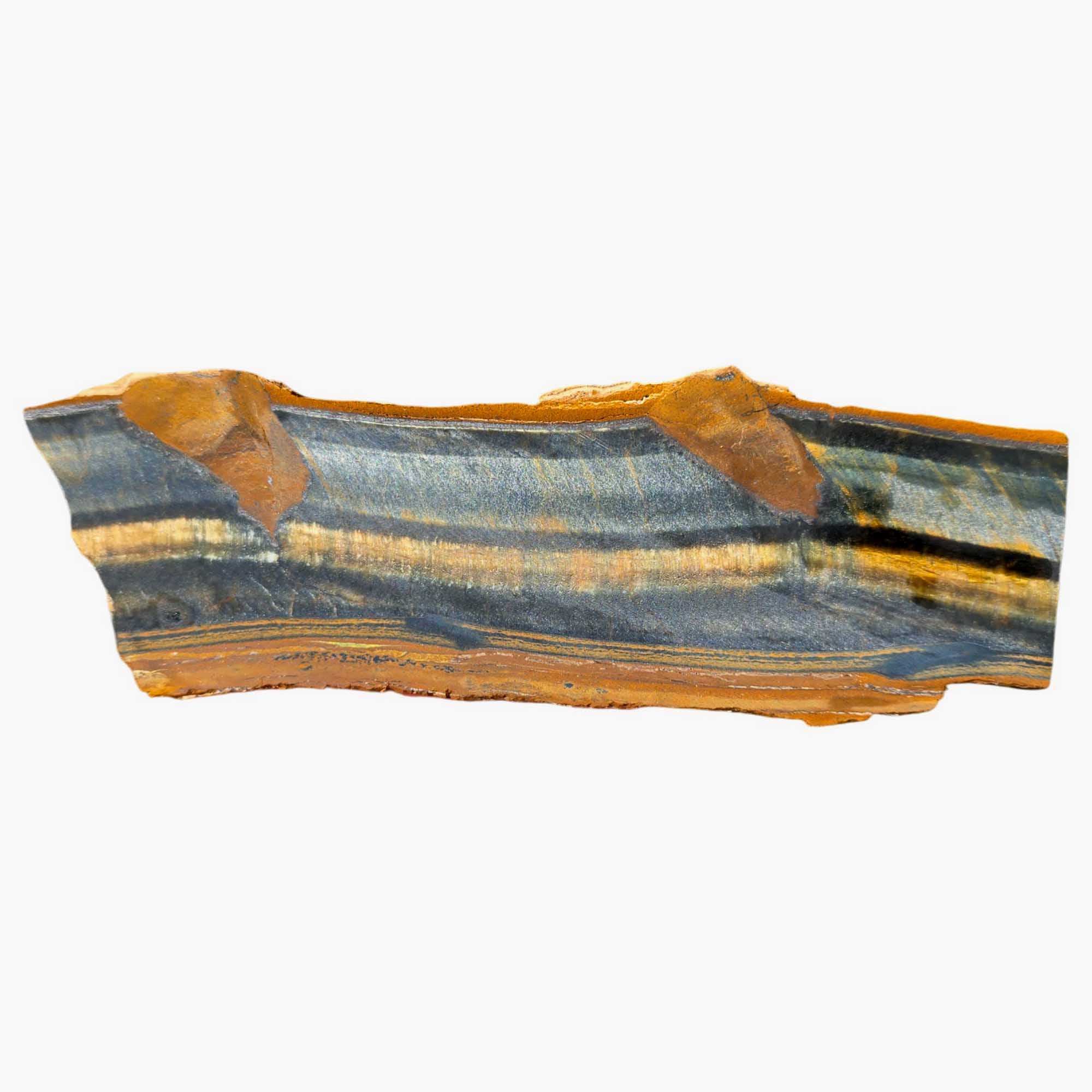 Hawkeye Tiger Eye Slab – Blue Chatoyant Flash with Golden Band Contrast