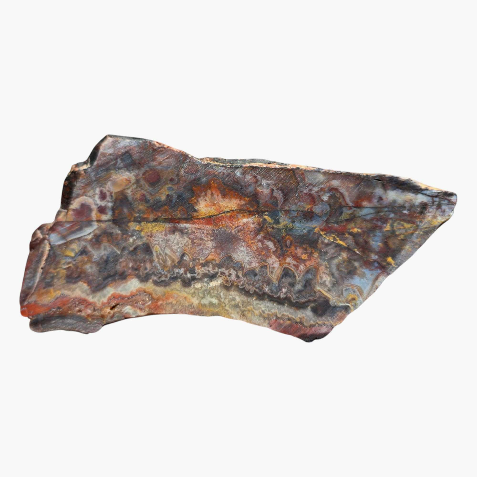 Thick Sarape Jasper Slab – Pointed Lace Pattern with Firework Bursts