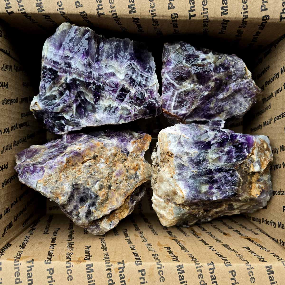 Moroccan Amethyst Lace Crystal Cutting Rough Flatrate