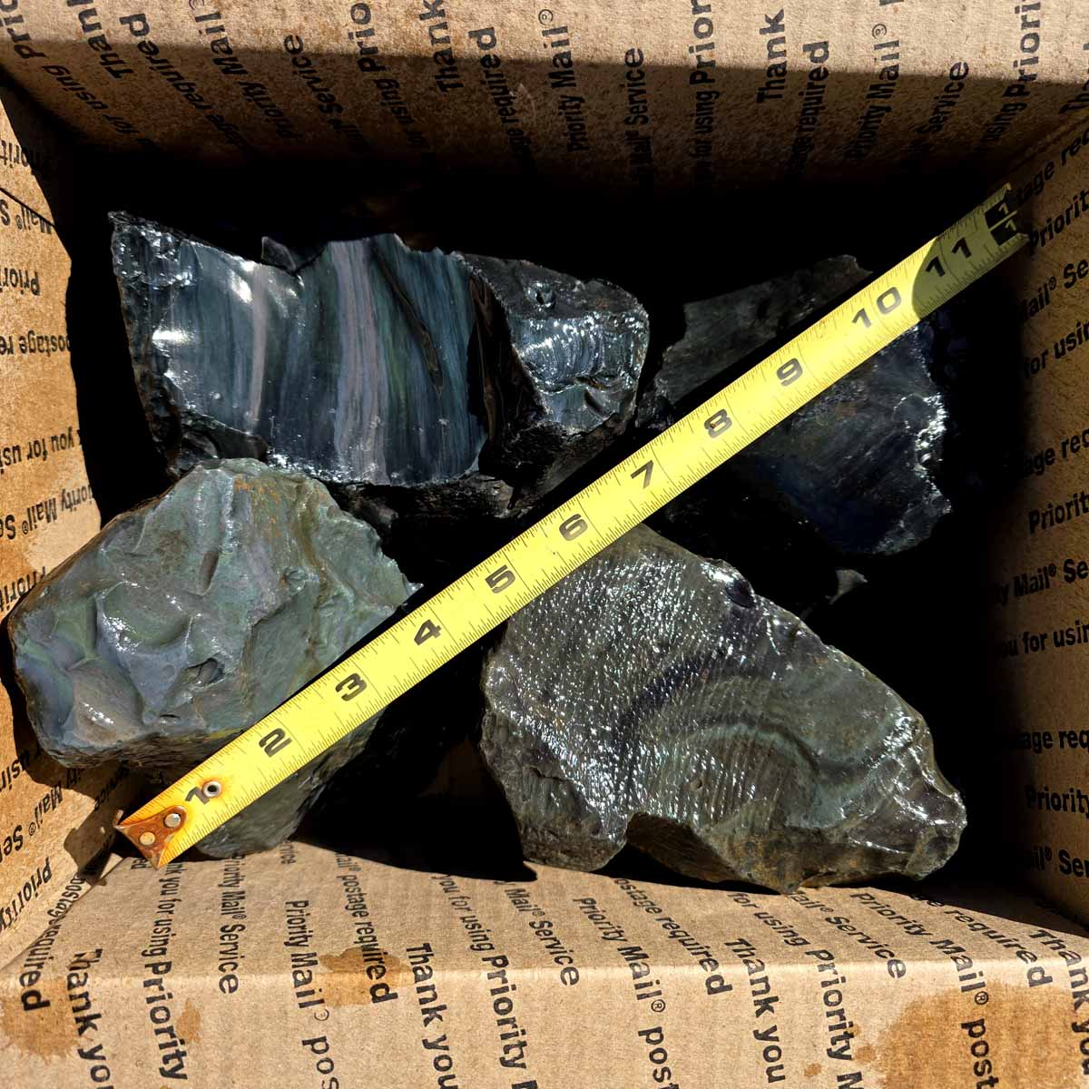 Mexican Jalisco Rainbow Obsidian Cutting Rough Box!