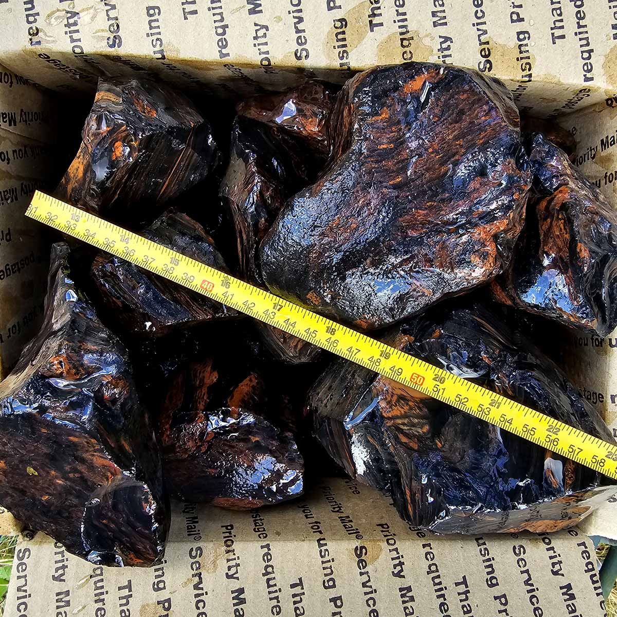 Tri-Flow Mix Old Stock Oregon Obsidian Rough Flatrate