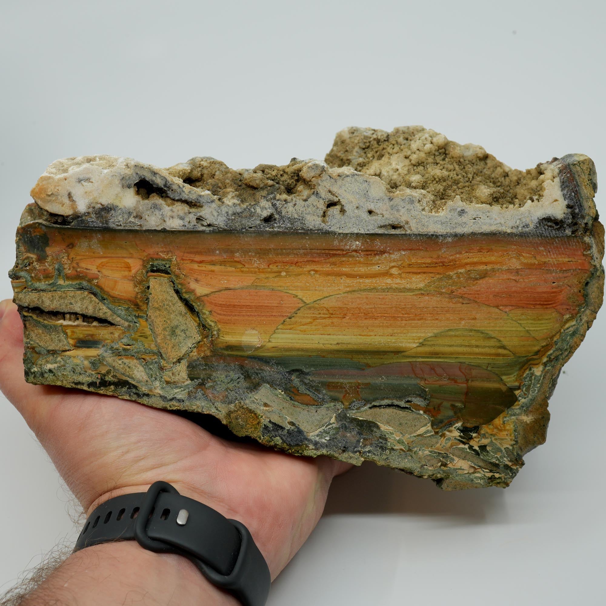 Blue Mountain Jasper Cut and Proven - Orbicular Sunset Purple Green