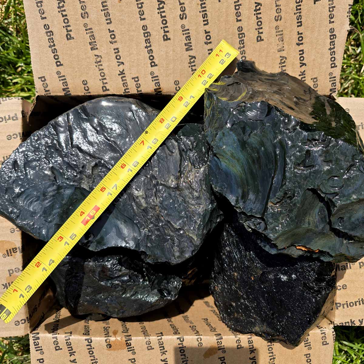 Grade C Mexican Jalisco Rainbow Obsidian Cutting Rough Box!