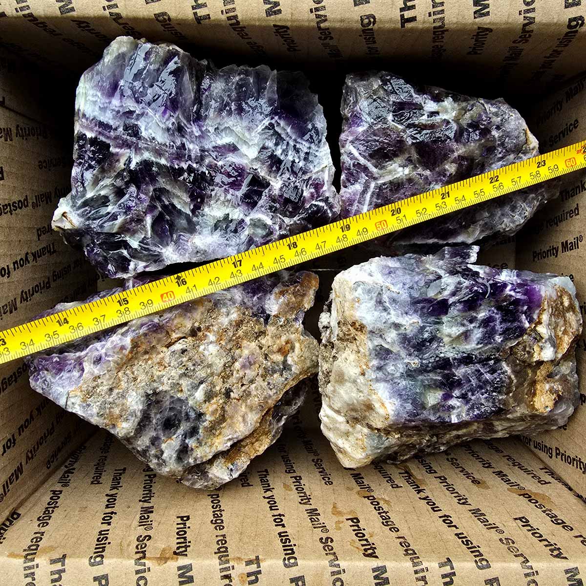 Moroccan Amethyst Lace Crystal Cutting Rough Flatrate